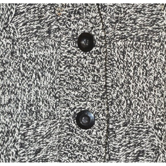 Kenneth Cole Reaction Gray Heathered Ladies XL Short Sleeve Cardigan Chunky Knit - Picture 6 of 12